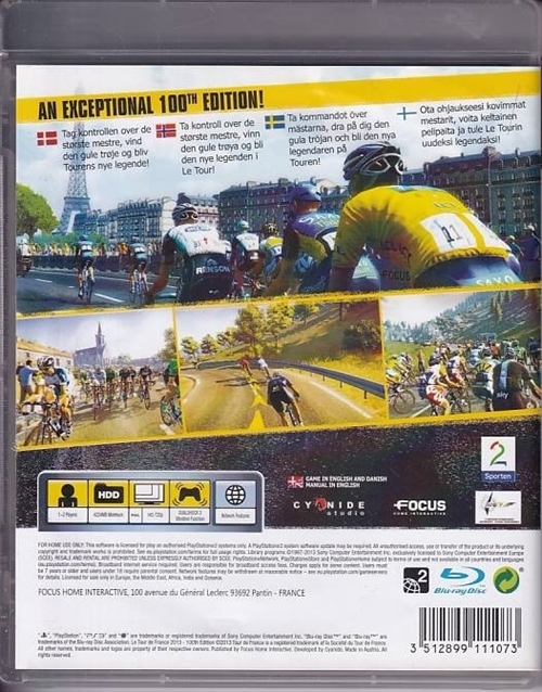Le Tour De France -  PS3 (B Grade) (Genbrug)